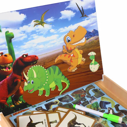 Magnetinės dėlionės dinozaurai kūrybinis rinkinys