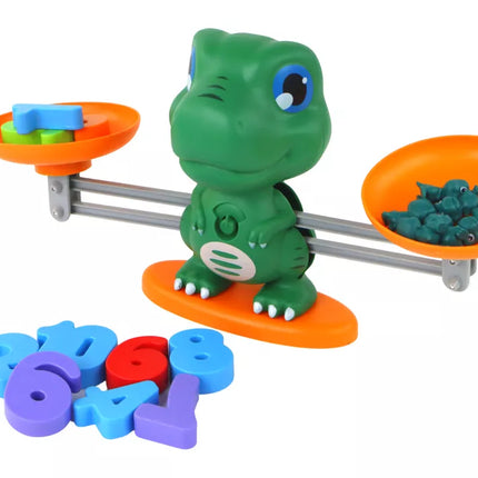 Edukacinis žaidimas „Dinozauras–svarstyklės“
