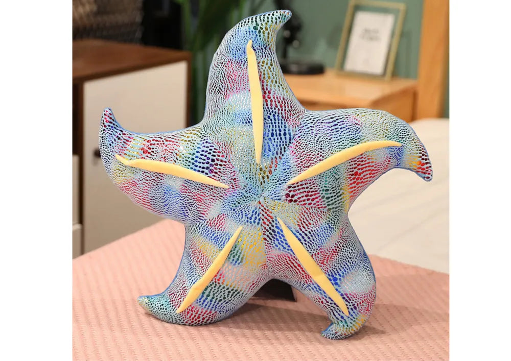 Pliušinė jūrų žvaigždė mėlyna 20 cm