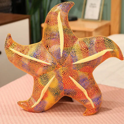 Pliušinė jūrų žvaigždė geltona 20 cm