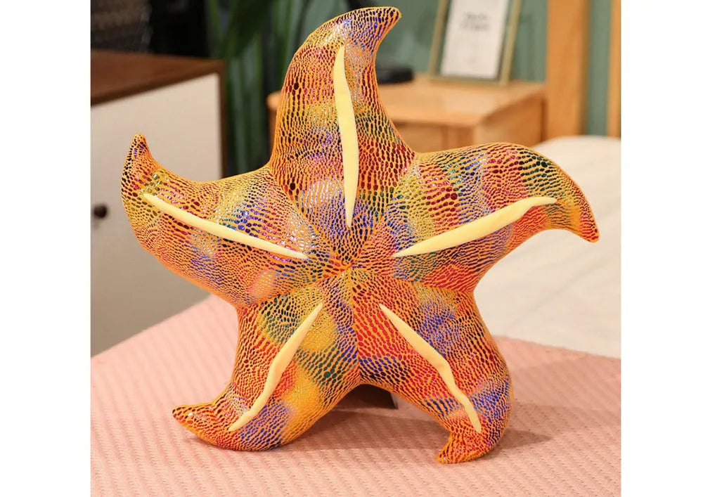 Pliušinė jūrų žvaigždė geltona 45 cm