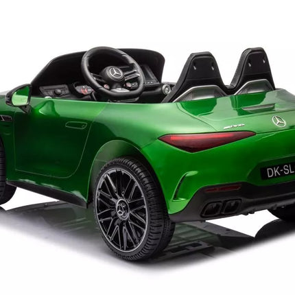 Elektrinis vaikiškas automobilis Mercedes AMG SL63 (žalios spalvos)