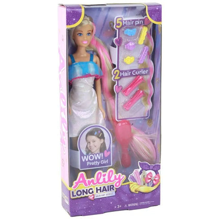 Anlily lėlė šviesiaplaukė šukuosenų rinkinys