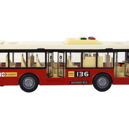 Autobusas raudonas miesto šviesos garsai
