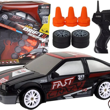 Sportinis automobilis juodas RC 1:24