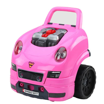 Rožinis automobilis dirbtuvės ardymo rinkinys