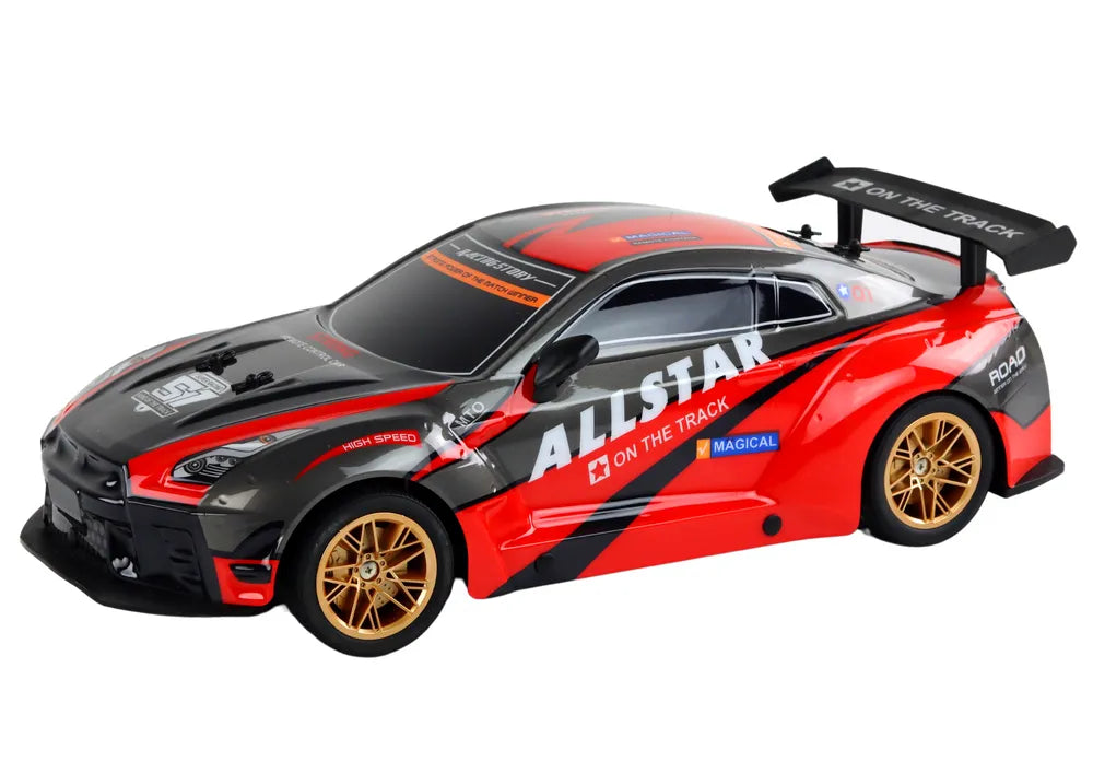 Nuotolinis sportinis automobilis raudonas