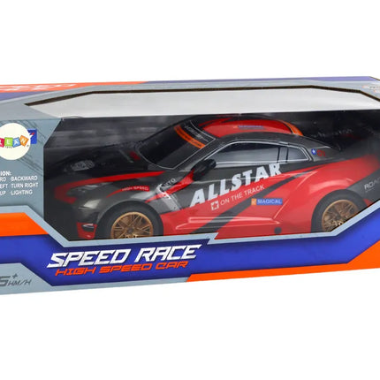 Nuotolinis sportinis automobilis raudonas