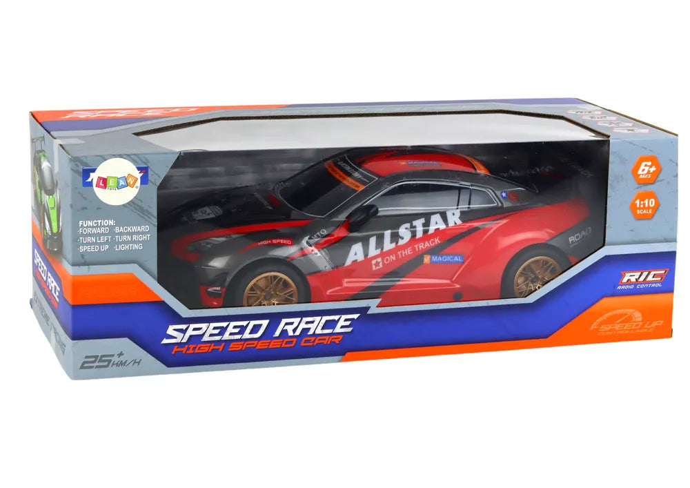 Nuotolinis sportinis automobilis raudonas