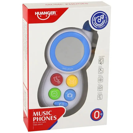 Interaktyvus mėlynas vaikiškas telefonas