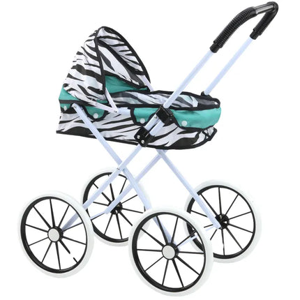 Lėlių vežimėlis zebra turkio spalvos