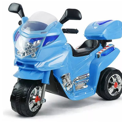 Mėlynas vaikiškas elektrinis motociklas HC8051