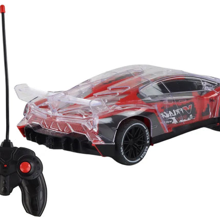 Sportinis rc automobilis raudonas šviesos