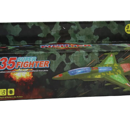 Karinis naikintuvas F35 žalias šviesos