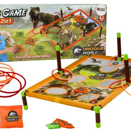 Dinozaurų taiklumo žaidimas 2in1 lenta