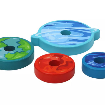 Medinė kosmoso piramidžių dėlionė