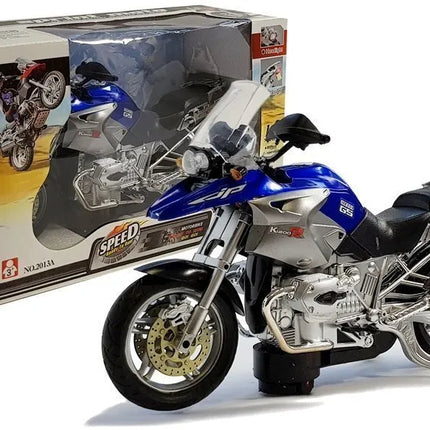 1:8 mėlynas motociklas su šviesomis ir muzika