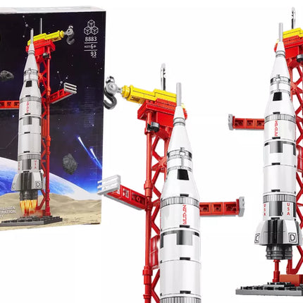 Statybinių kaladėlių rinkinys kosmoso tema 93 vnt.