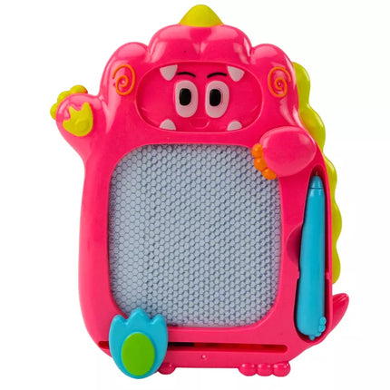 2in1 kišeninė piešimo ir žaidimų lenta Pink Dinosaur
