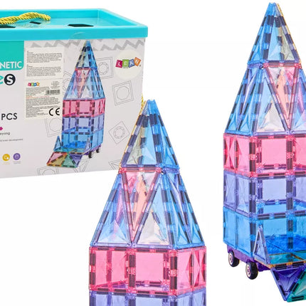 Spalvotų magnetinių kaladėlių rinkinys vaikams