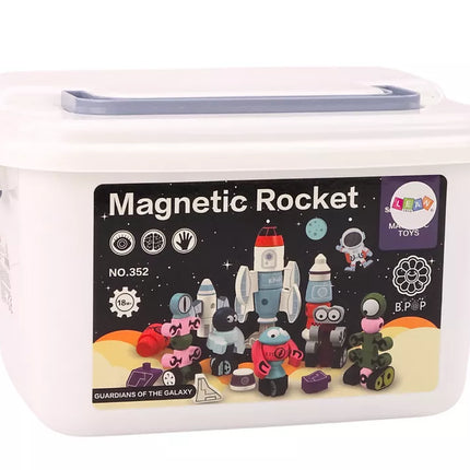Magnetinis konstruktorius „Kosmosas“ – 56 detalių rinkinys