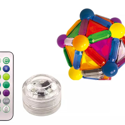 Magnetiniai blokai su šviesa dėžutėje