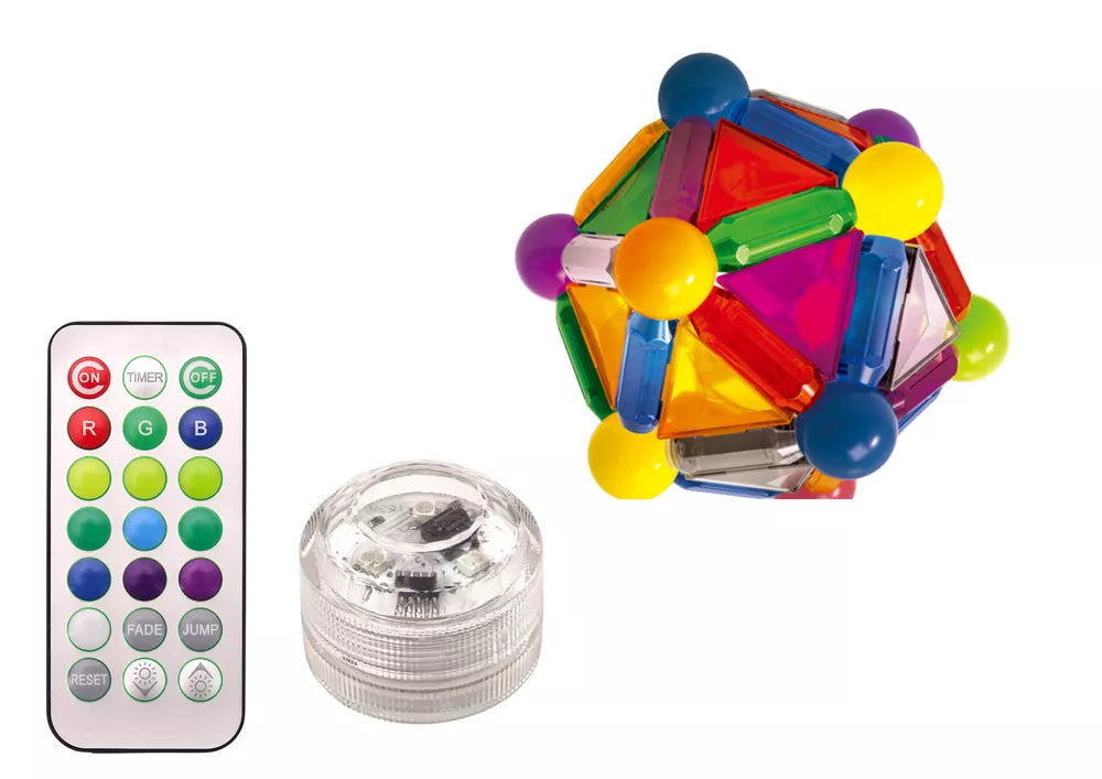 Magnetiniai blokai su šviesa dėžutėje