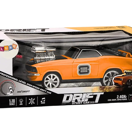 Drift automobilis valdomas pultu oranžinis
