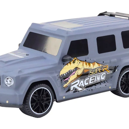Sportinis automobilis su dinozauru 1:10 pilkas