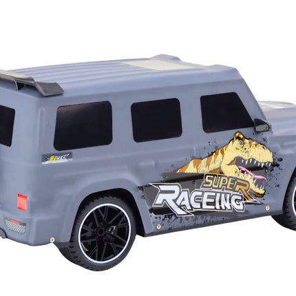 Sportinis automobilis su dinozauru 1:10 pilkas