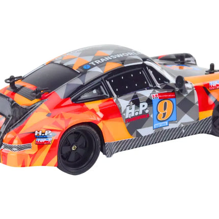 Drift automobilis guminiais ratais oranžinis
