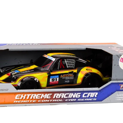 Drift automobilis guminiais ratais geltonas