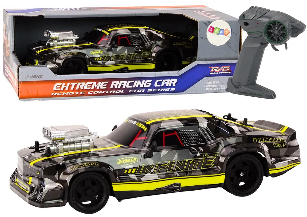 Drift automobilis guminiais ratais juodas