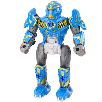 Surenkamas robotas su grąžtu mėlynas