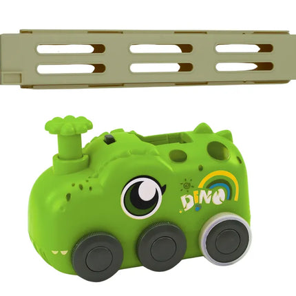 Dinozauras su domino kaladėlėmis žalias