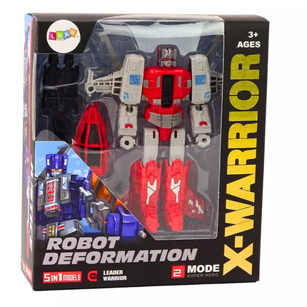 2in1 raudonas robotas–sraigtasparnis vaikams