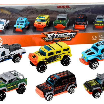 Metaliniai visureigiai automobiliai 1:64 6 vnt