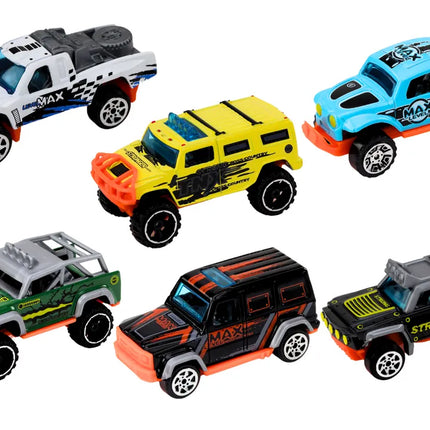 Metaliniai visureigiai automobiliai 1:64 6 vnt
