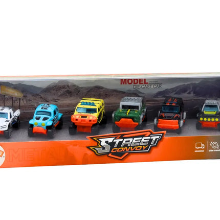 Metaliniai visureigiai automobiliai 1:64 6 vnt