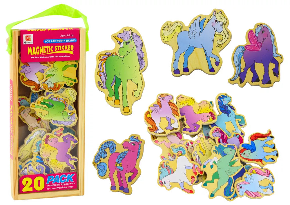 Spalvotų magnetinių vienaragių rinkinys