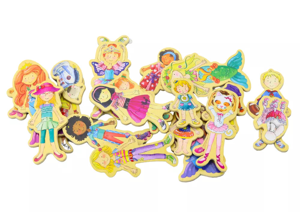 Medinių magnetinių personažų rinkinys