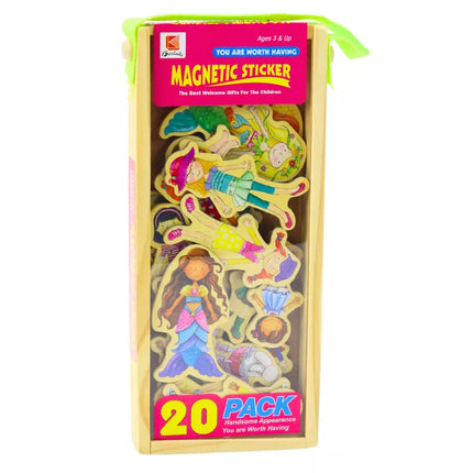 Medinių magnetinių personažų rinkinys