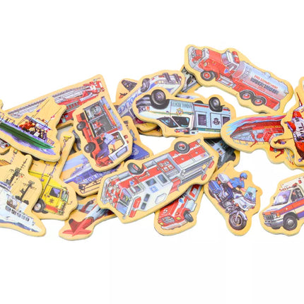 Medinių magnetinių transporto priemonių rinkinys