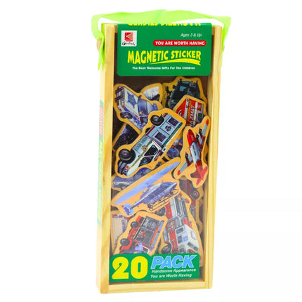 Medinių magnetinių transporto priemonių rinkinys