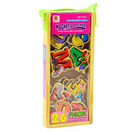 Medinių magnetinių raidžių rinkinys