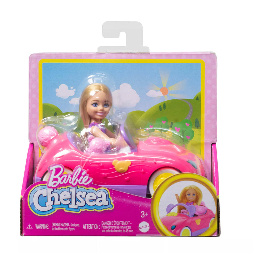 CHELSEA TEDDY CAR lėlytės ir automobiliuko rinkinukas (HXN05)