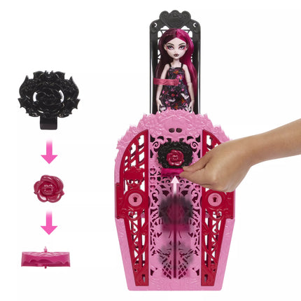 MONSTER HIGH SKULTIMATES siurprizų rinkinys – Drakulaura, vidurnakčio sodo serija (HYT72)