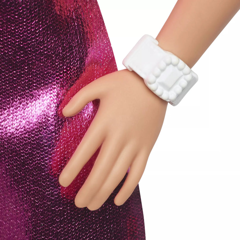 BARBIE madistė blizgančia rožine suknele (HYT88)