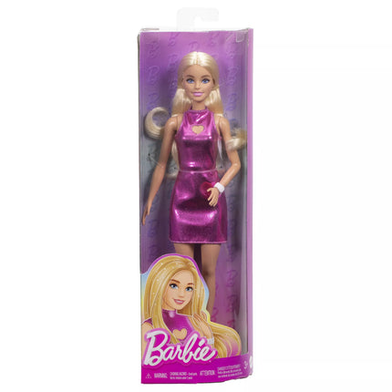 BARBIE madistė blizgančia rožine suknele (HYT88)