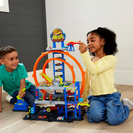 HOT WHEELS rinkinys – Mega garažas su kilpomis (JBM74)